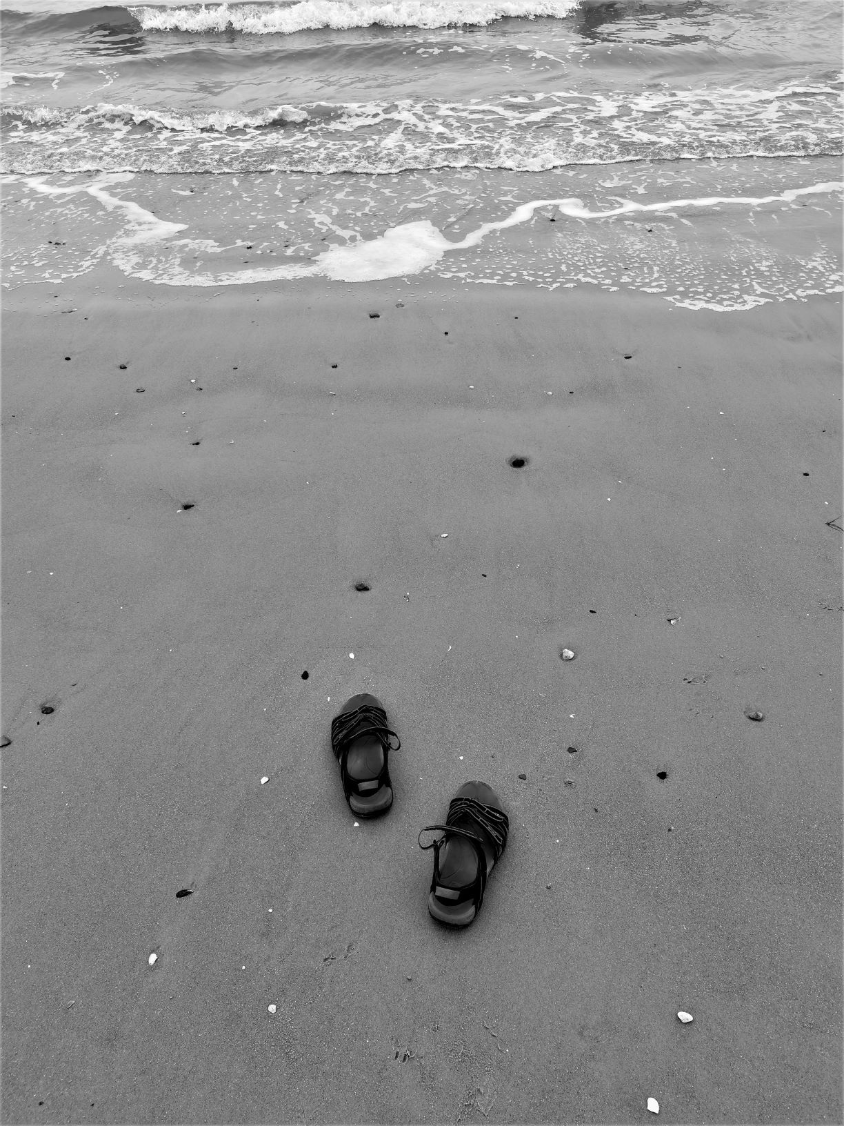 Fußspuren am Meer