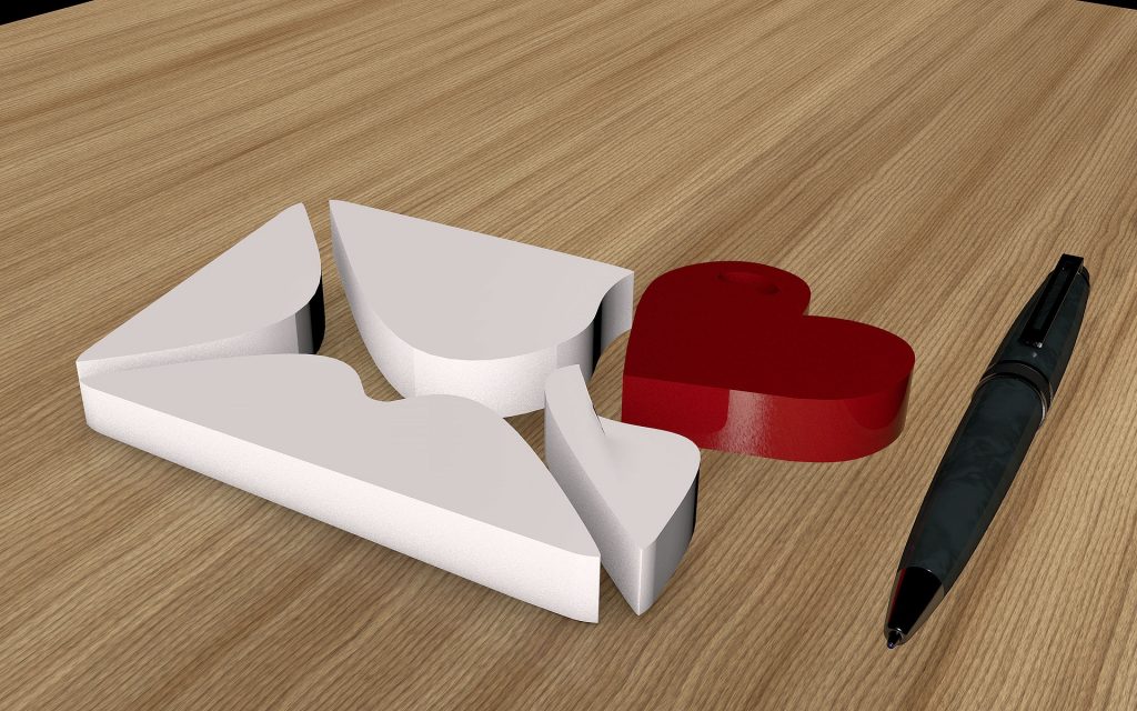 Mein Liebesbrief an mein Business: Ein Puzzle aus weißen Teilen und einem roten Herz.